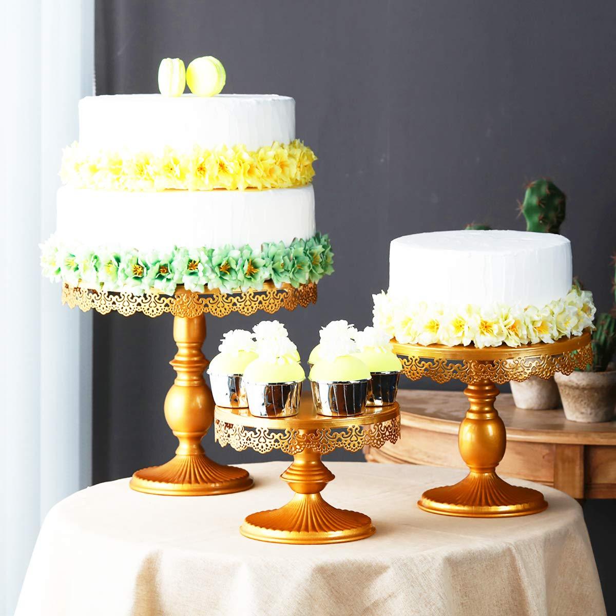Baking European Style Wrought Iron Cake Stand Set Wedding Dessert Stand Lace Props Plate