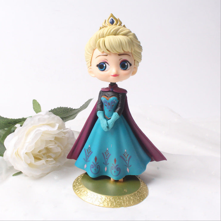 Baking Cake Decorative Ornaments 2nd Generation Princess Elsa Princess Anna Hand-made Model Scene Decoration