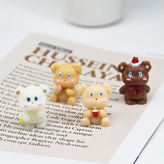 Baking Cute Bear Candle Cake DIY Birthday Aromatherapy Candle Silicone Baking Mold