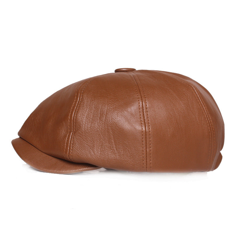 Leather Retro Cap - Unisex
