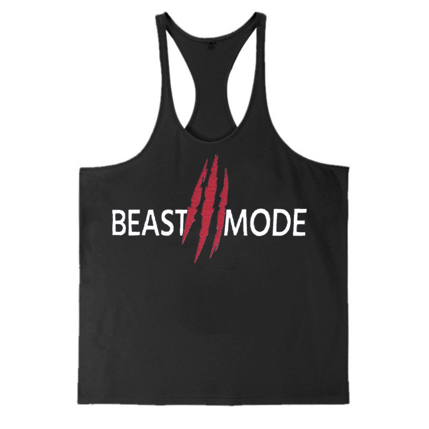 Men's Summer Cotton Fitness Muscle Men's Thin Shoulder Strap I-print Halter Tank top