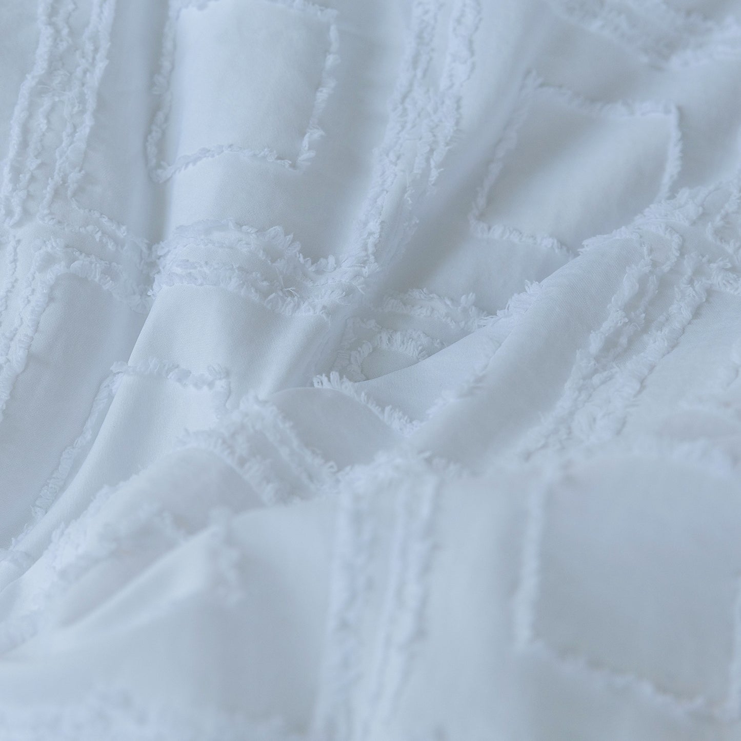 Bohemian Style Quilt Cover Set, Cut Flower Quilt Cover, Tufted Quilt Cover Three-piece Set, One Quilt Cover And Two Pillowcases, Washable And Machine Washable Without Shrinkage, Suitable For Hotels