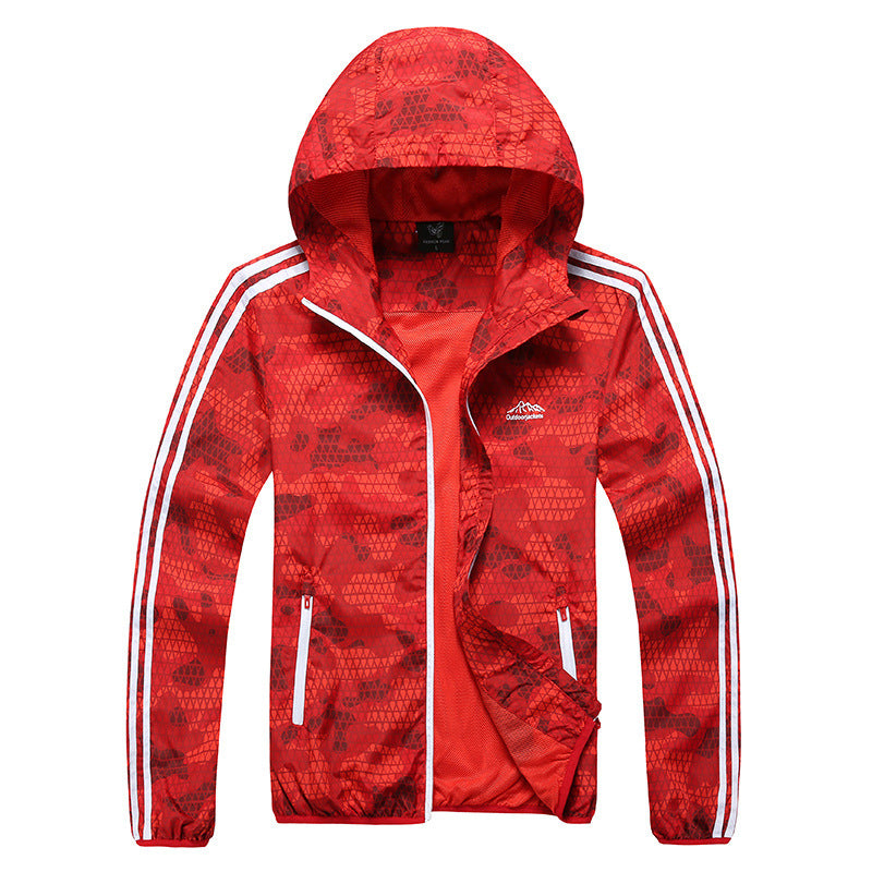 Men's Outdoors Outdoor Sports Skin Wind Coat Summer Men's Thin Long Sleeved Jacket Sunscreen Waterproof And Breathable Clothes