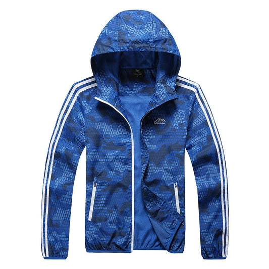Men's Outdoors Outdoor Sports Skin Wind Coat Summer Men's Thin Long Sleeved Jacket Sunscreen Waterproof And Breathable Clothes