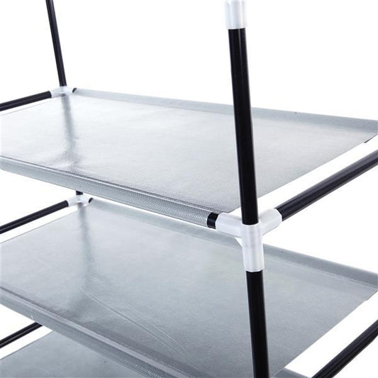 Home 9Layers Non-woven Fabric Shoe Cabinet Wine Red Color