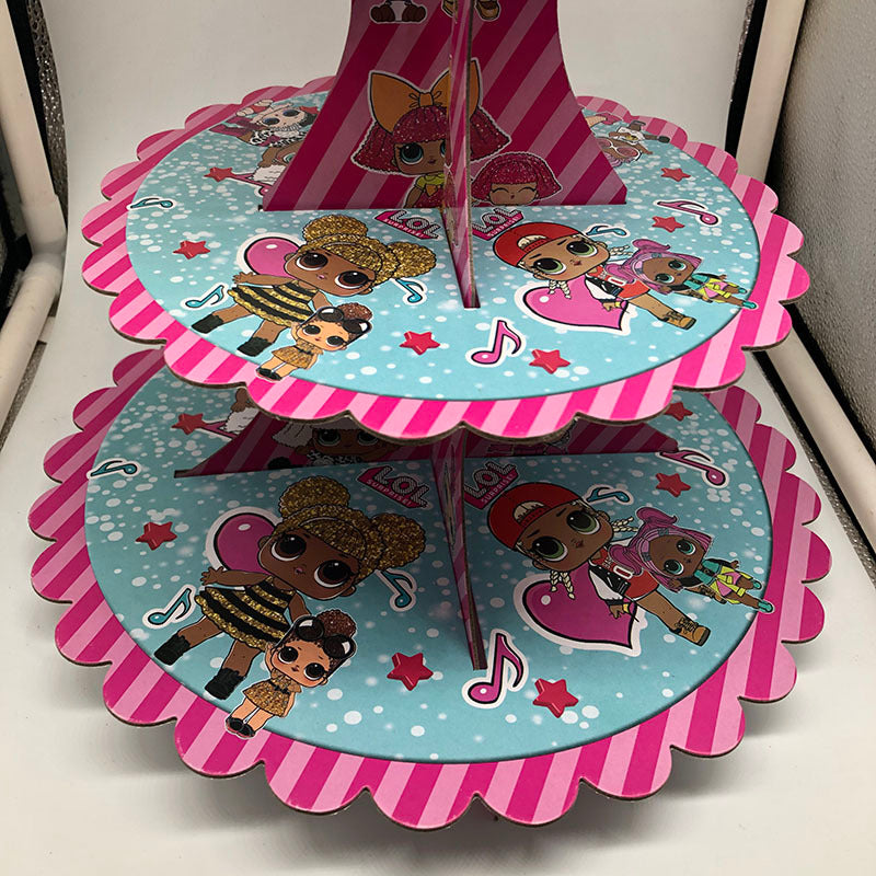 Baking Cartoon doll birthday theme cake stand