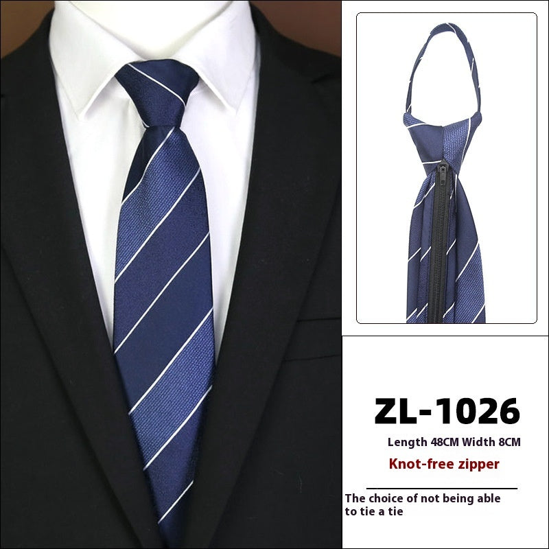 Men's Business Fashion Formal Wear Business Tie Zipper