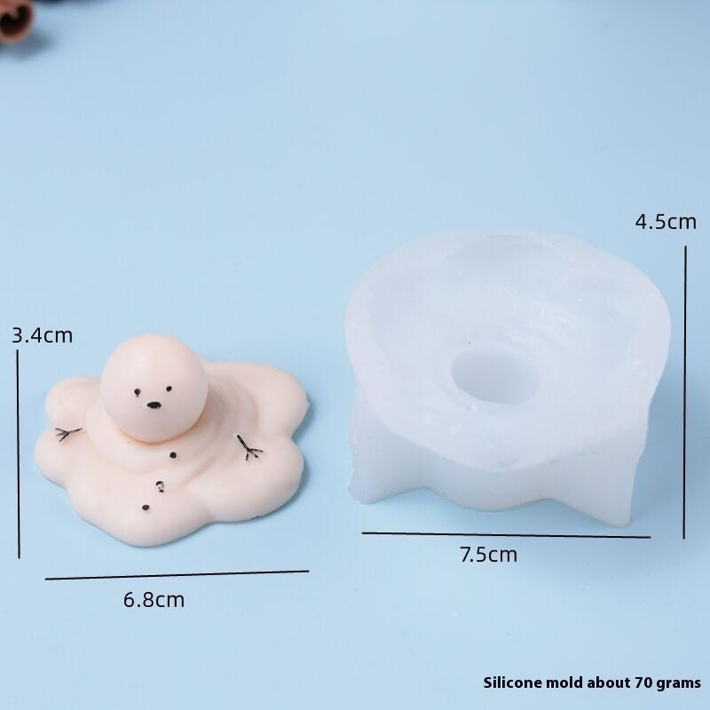 Baking Cute Bear Candle Cake DIY Birthday Aromatherapy Candle Silicone Baking Mold
