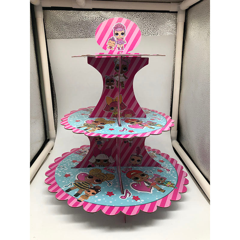 Baking Cartoon doll birthday theme cake stand