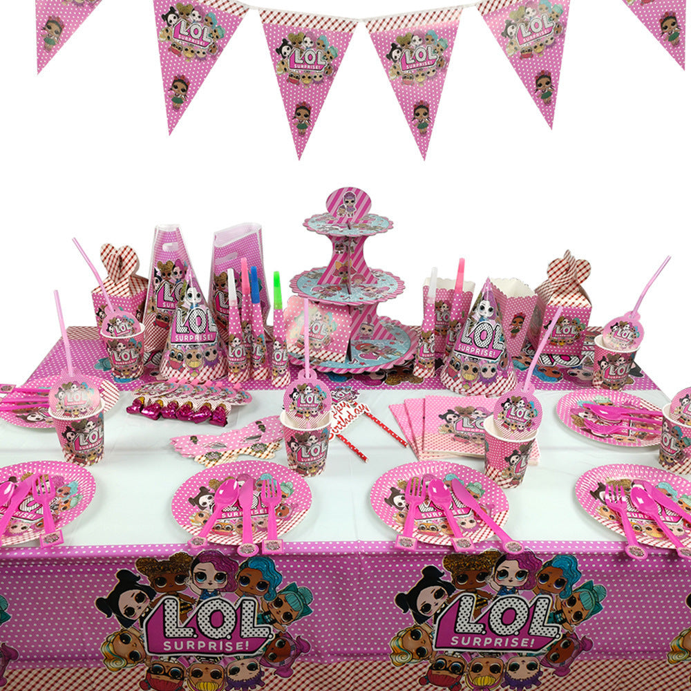 Baking Cartoon doll birthday theme cake stand