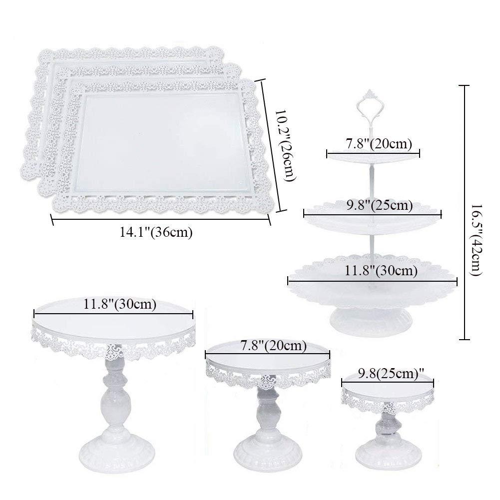 Baking European Style Wrought Iron Cake Stand Set Wedding Dessert Stand Lace Props Plate