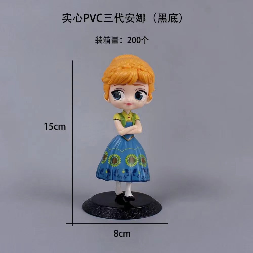 Baking Cake Decorative Ornaments 2nd Generation Princess Elsa Princess Anna Hand-made Model Scene Decoration