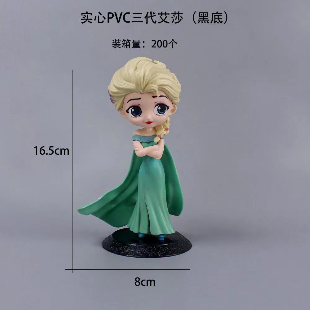Baking Cake Decorative Ornaments 2nd Generation Princess Elsa Princess Anna Hand-made Model Scene Decoration