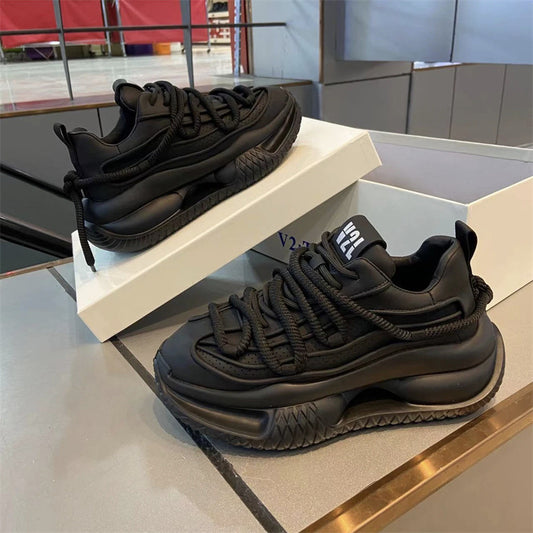 Solid Color Casual Trend Stain Resistant Dad Shoes Men