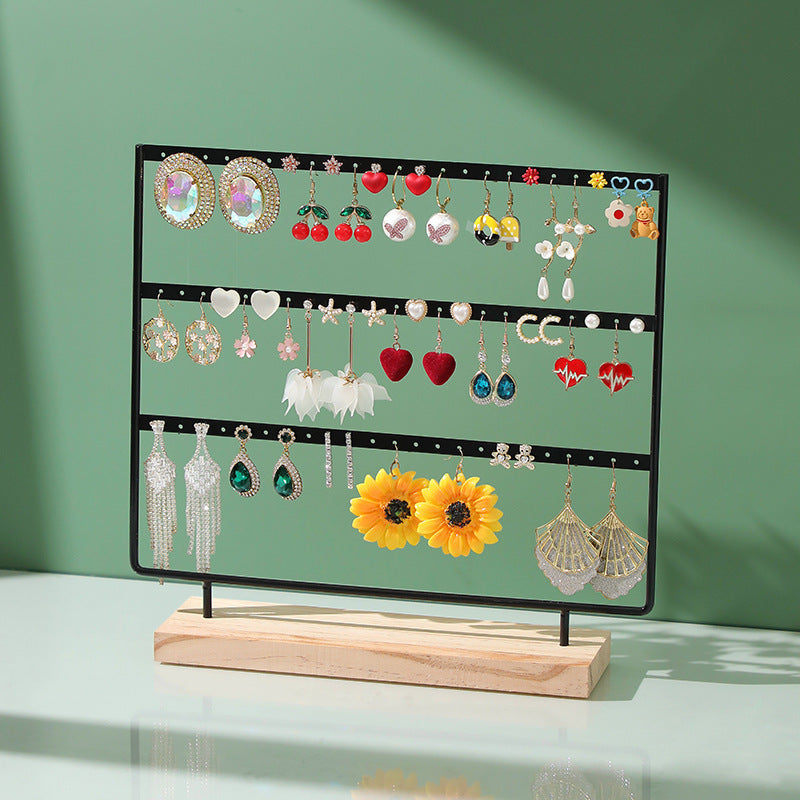 Homes Display Wooden Jewelry Rack Earring Stand Jewelry Storage