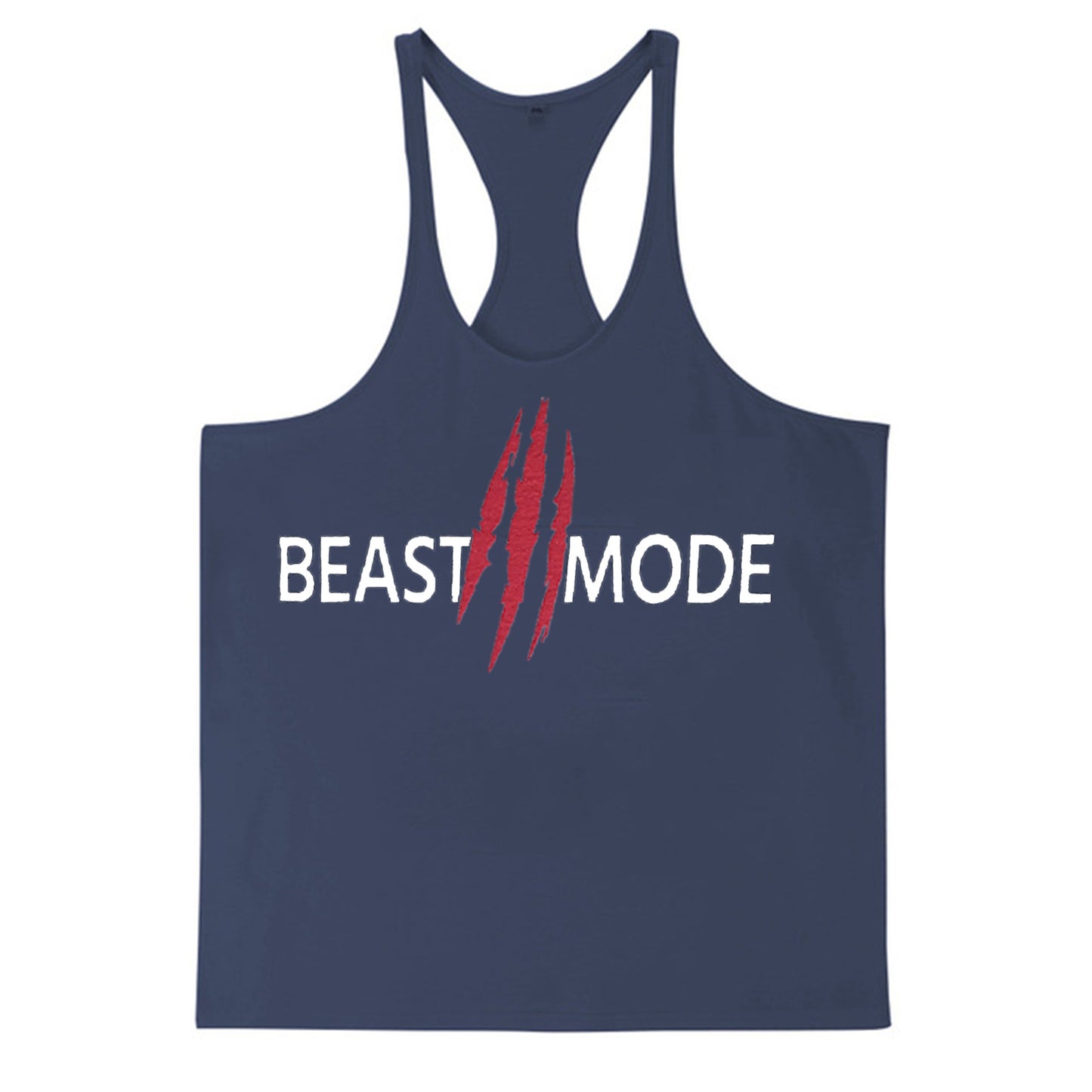 Men's Summer Cotton Fitness Muscle Men's Thin Shoulder Strap I-print Halter Tank top