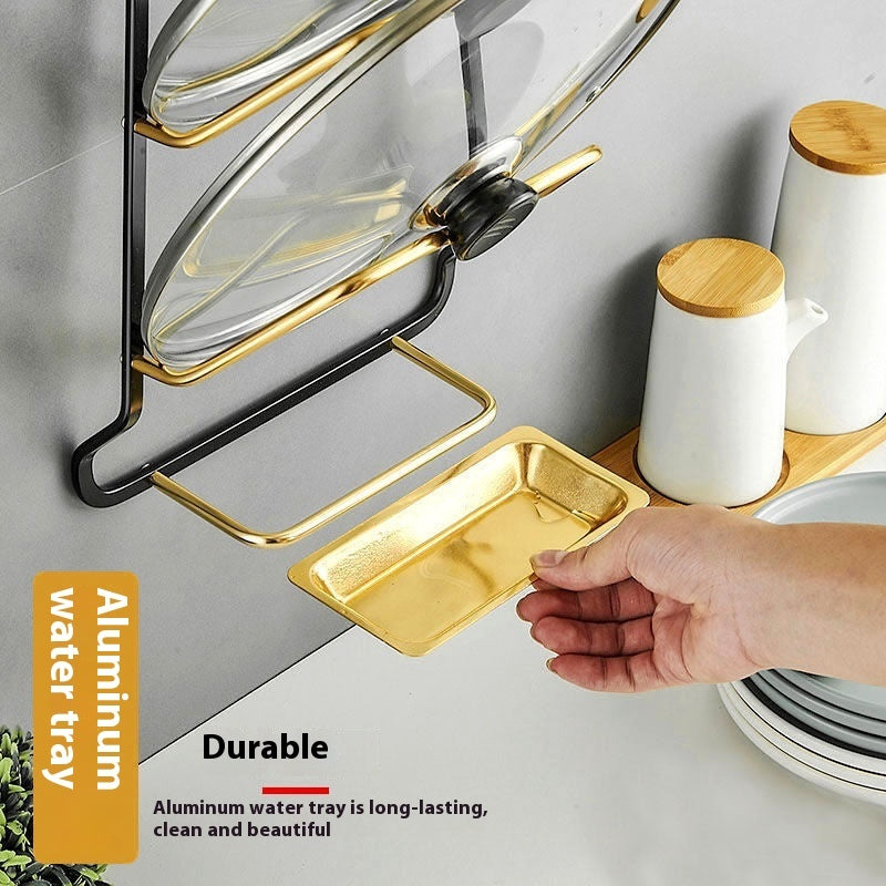 Pot Lid Rack Wall-mounted Alumimum