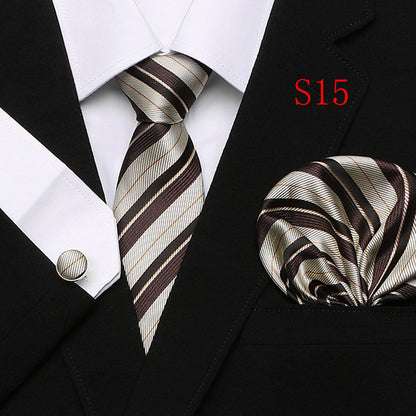 Men's Fashion Three-piece Tie set Assorted Designs Series European and American
