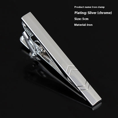 Men's Silver Tie Clip Business Formal Simple Fashion Wear