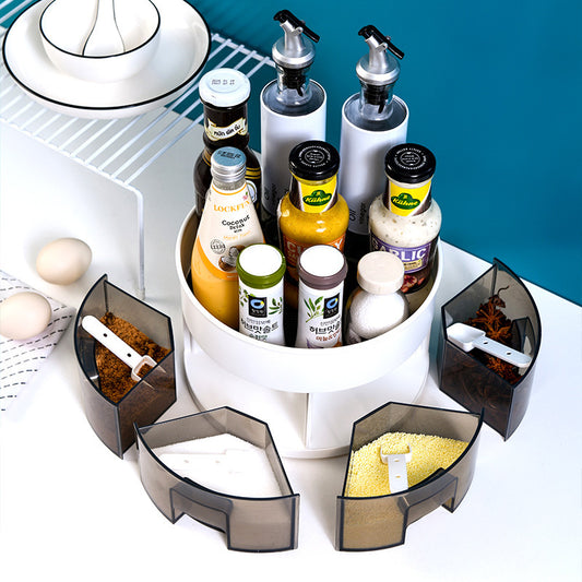 Kitchen Rotating Multifunctional Storage Box Household Seasoning Rack