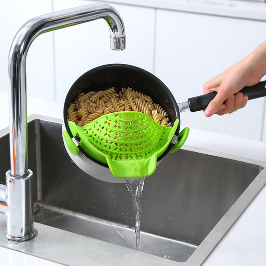 Kitchen Gadgets Silicone Pot Side Strainer