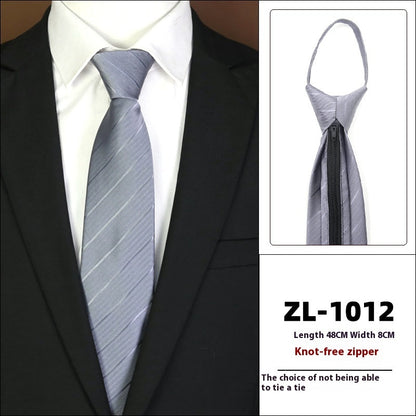Men's Business Fashion Formal Wear Business Tie Zipper