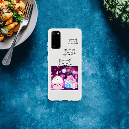 Birthday cupcake Mobile Flexi casing Unisex Samsung