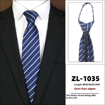 Men's Business Fashion Formal Wear Business Tie Zipper