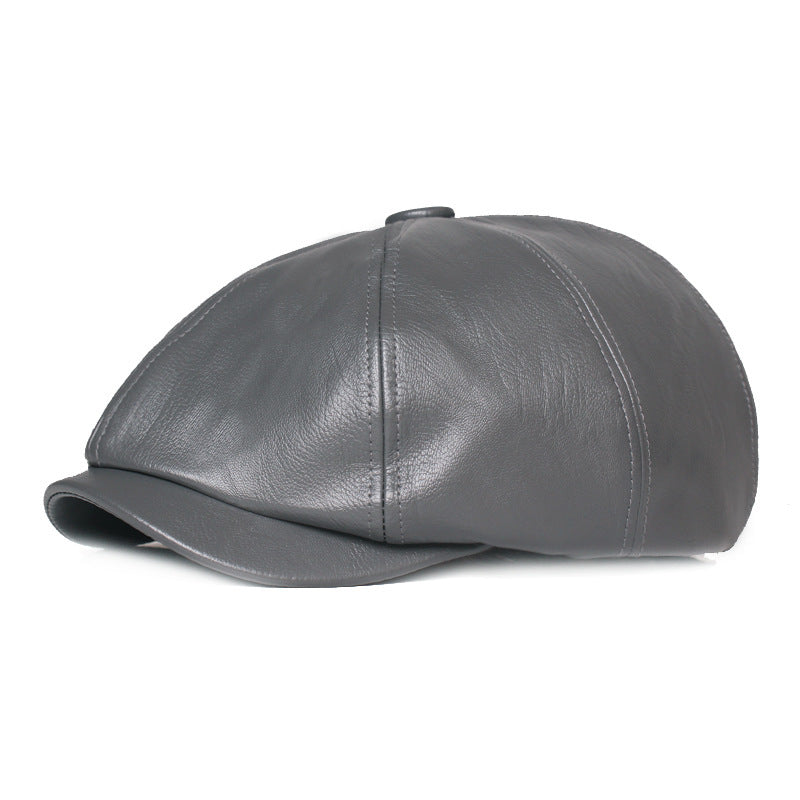 Leather Retro Cap - Unisex
