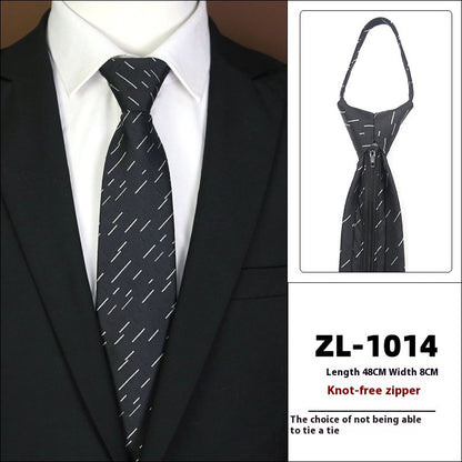 Men's Business Fashion Formal Wear Business Tie Zipper