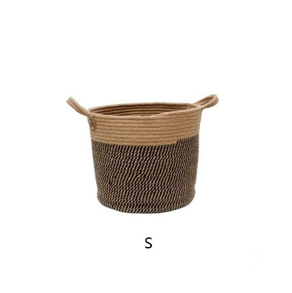Home Laundry Basket Cotton Hemp Storage