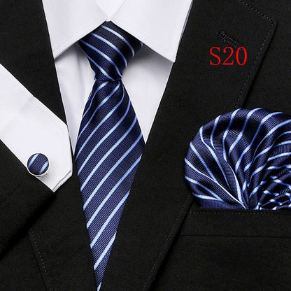 Men's Fashion Three-piece Tie set Assorted Designs Series European and American