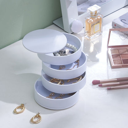 Homes Rotating Multilayer Jewelry Storage Box Necklace Earring Jewelry Container