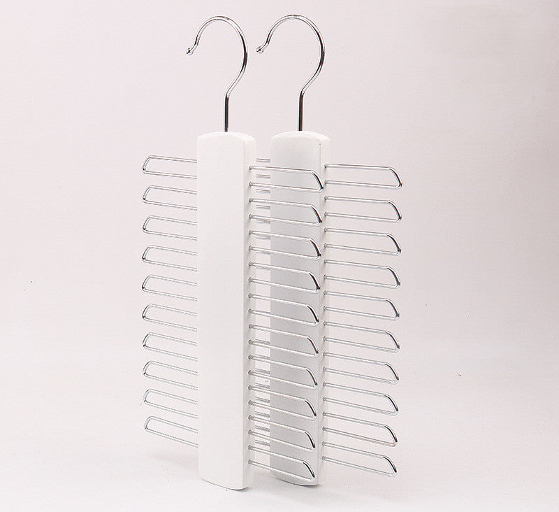 Home Solid Wood Hanger Clothing Rotating Tie Rack, Wooden Tie Rack, Drying Rack