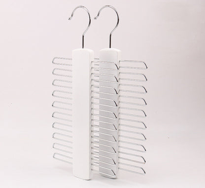 Home Solid Wood Hanger Clothing Rotating Tie Rack, Wooden Tie Rack, Drying Rack