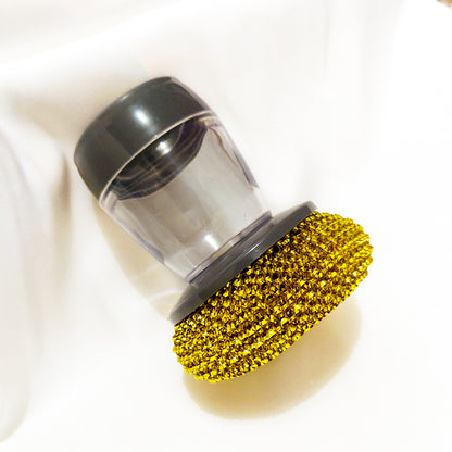Kitchen Pan Wok Cleaner Press Liquid Brush Dispenser Kitchen Tools