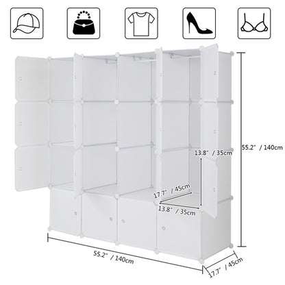 Home 16 Grid 4Level Cube Wardrobe