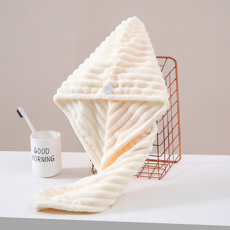 Candy Velvet Hair-drying Cap Thick Absorbent Headscarf