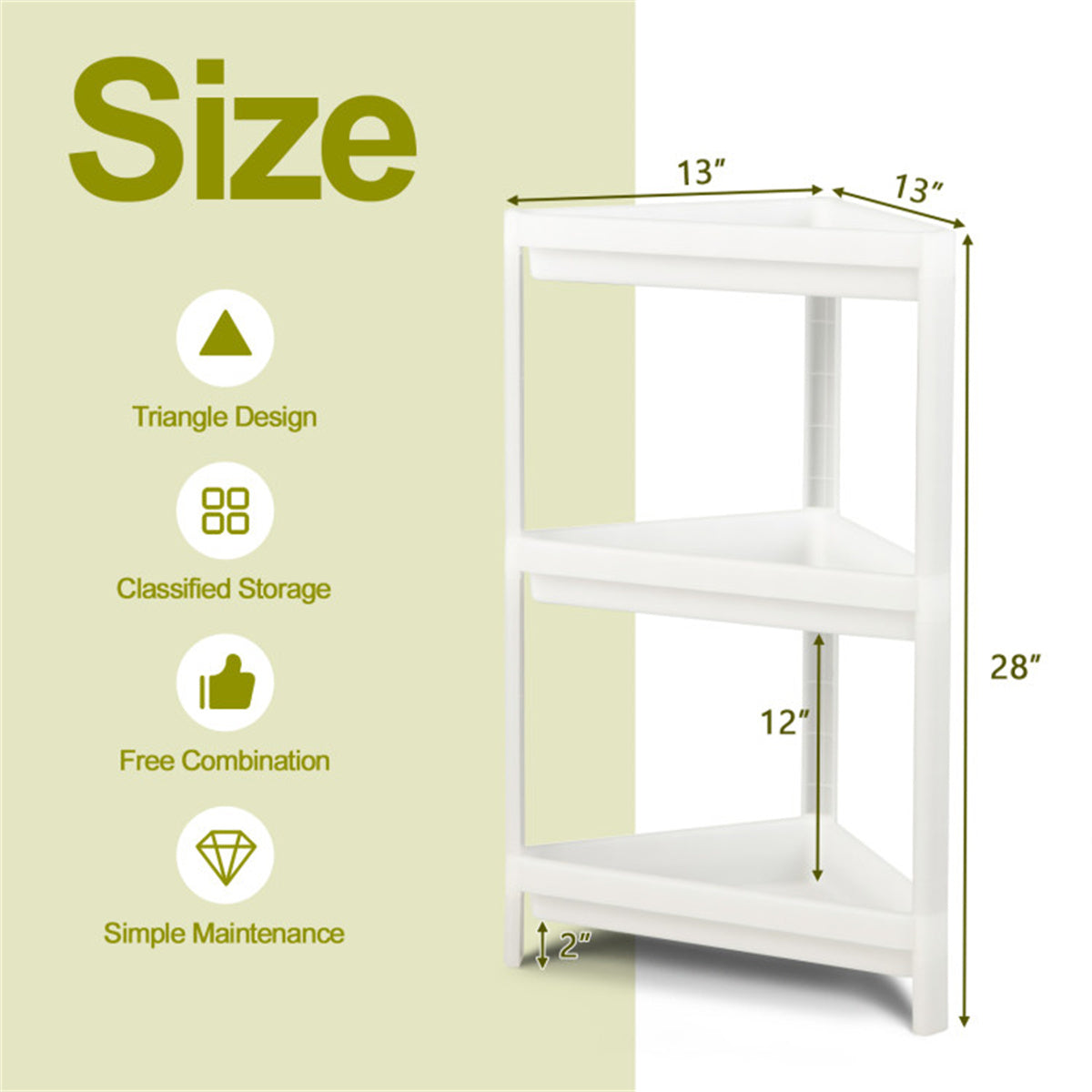 Rack 2-piece corner multi-purpose rack