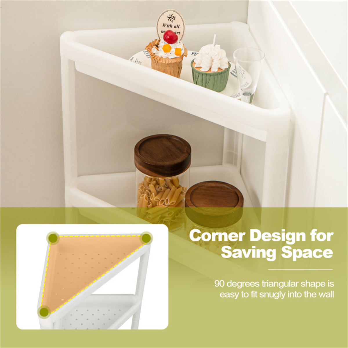 Rack 2-piece corner multi-purpose rack