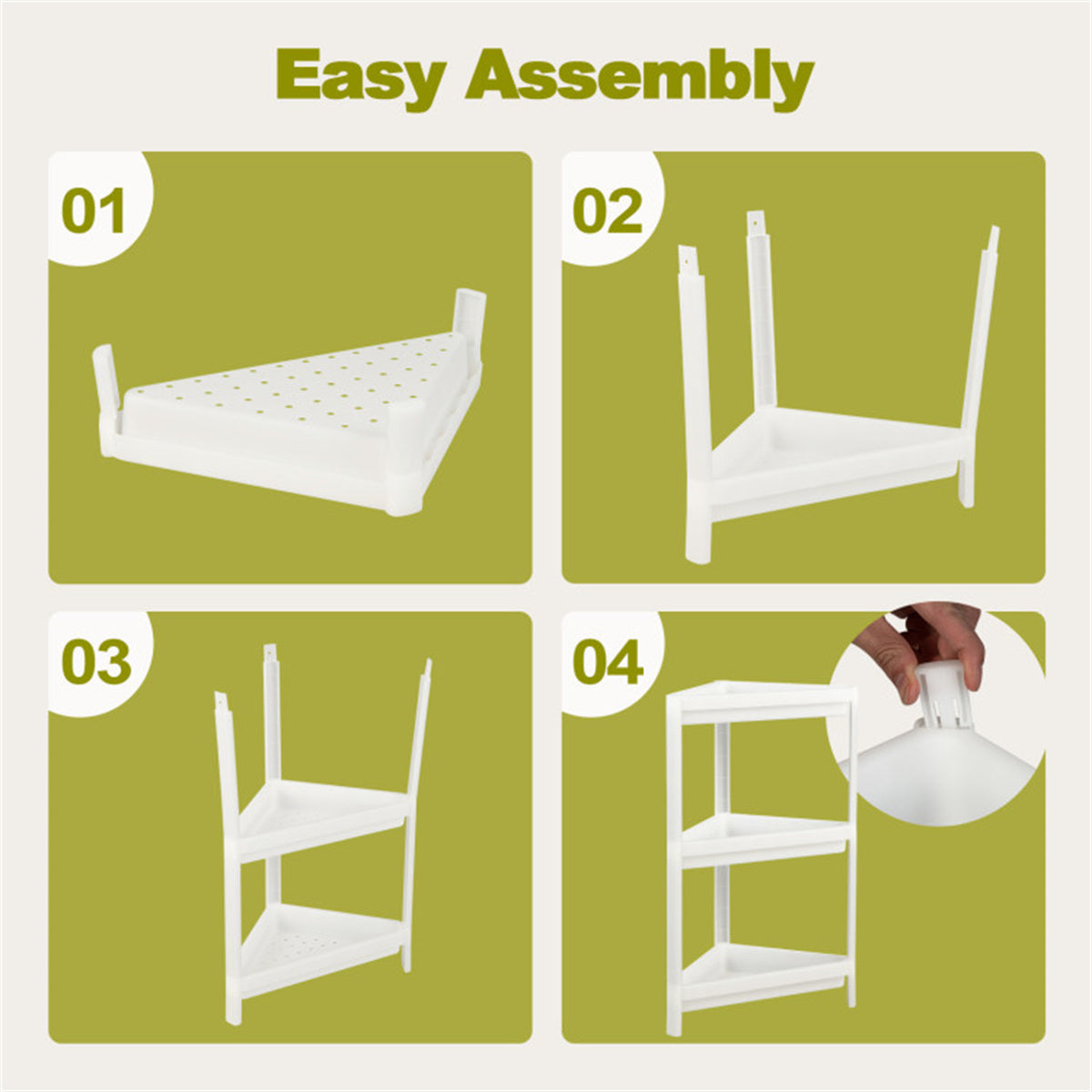 Rack 2-piece corner multi-purpose rack