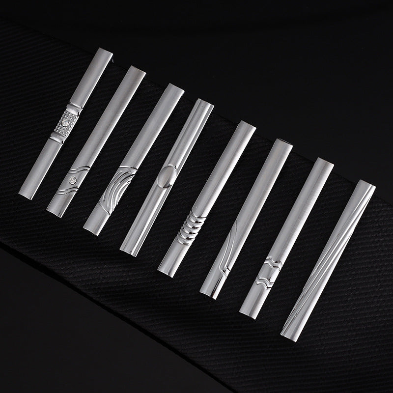 Men's Silver Tie Clip Business Formal Simple Fashion Wear