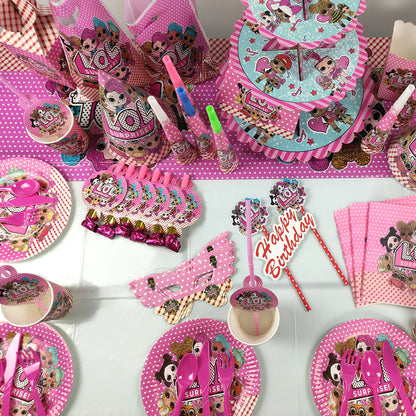 Baking Cartoon doll birthday theme cake stand