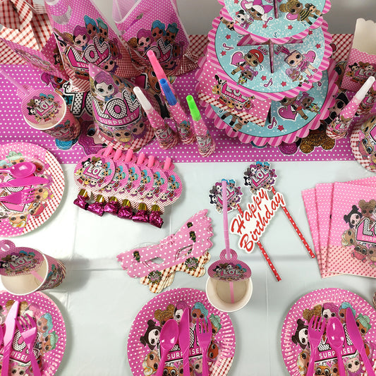 Baking Cartoon doll birthday theme cake stand