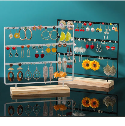 Homes Display Wooden Jewelry Rack Earring Stand Jewelry Storage