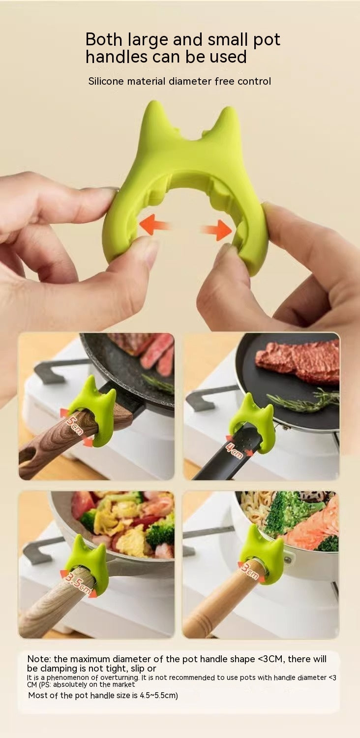 Kitchen Multifunctional Spatula Holder Silicone Anti-overflow Spoon Holder Cooking Pot Anti-scalding Clip Kitchen Gadgets