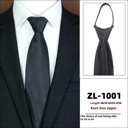 Men's Business Fashion Formal Wear Business Tie Zipper