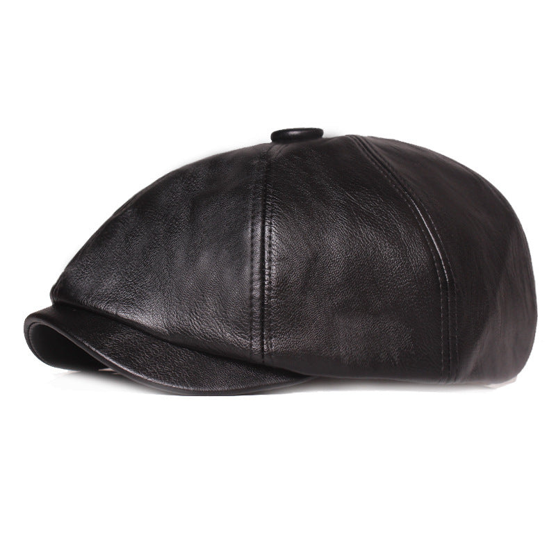 Leather Retro Cap - Unisex