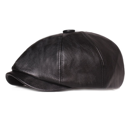 Leather Retro Cap - Unisex