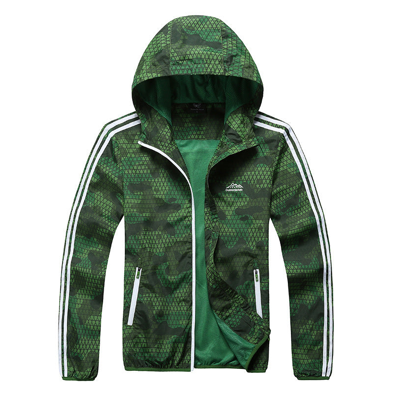 Men's Outdoors Outdoor Sports Skin Wind Coat Summer Men's Thin Long Sleeved Jacket Sunscreen Waterproof And Breathable Clothes